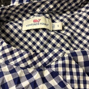 Vineyard Vines Navy Checkered Women's Shirt
